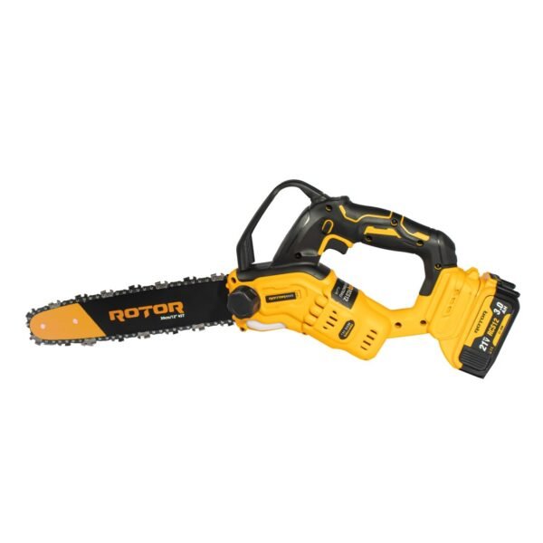 rotor rcs12 верижен трион 12″/30 см, 21v – комплект 2x3ah батерии, двойно зарядно, куфар